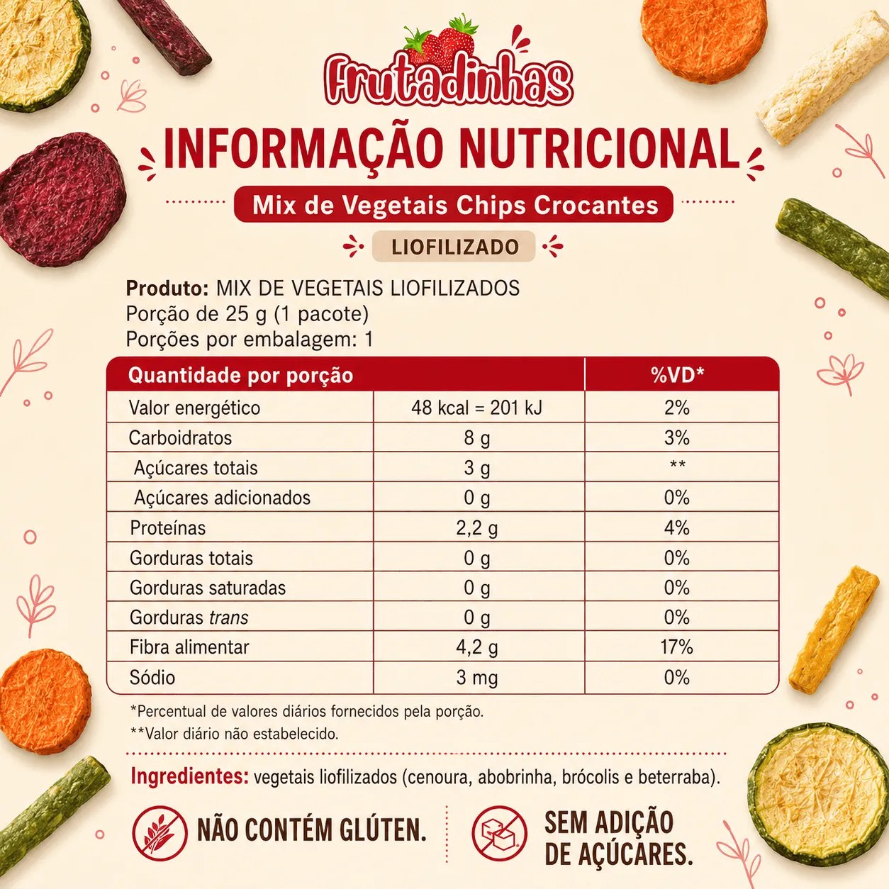Mix de Vegetais Chips Crocantes - imagem 4