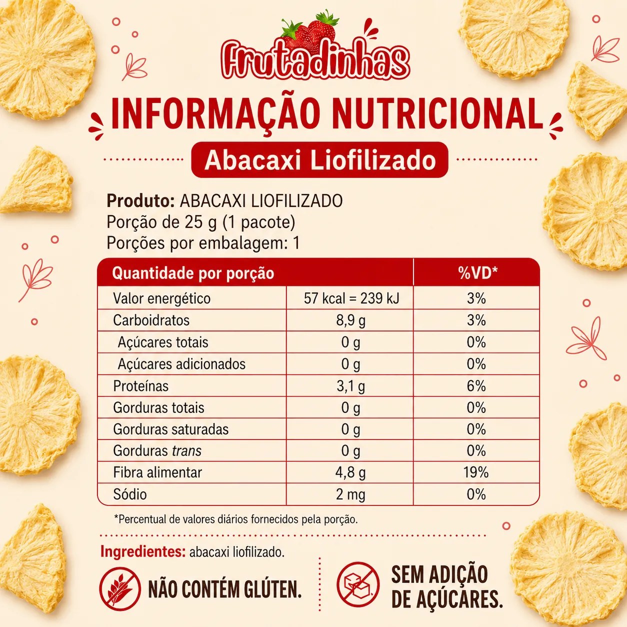 Abacaxi Liofilizado - imagem 4