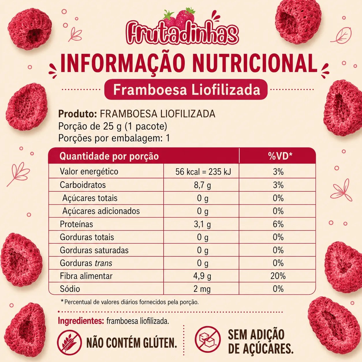 Framboesa Liofilizado  - imagem 4