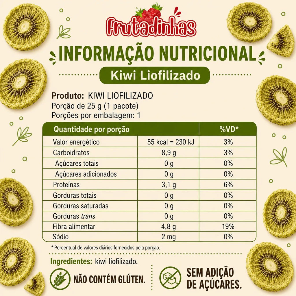 Kiwi + Morango - Liofilizado  - imagem 3