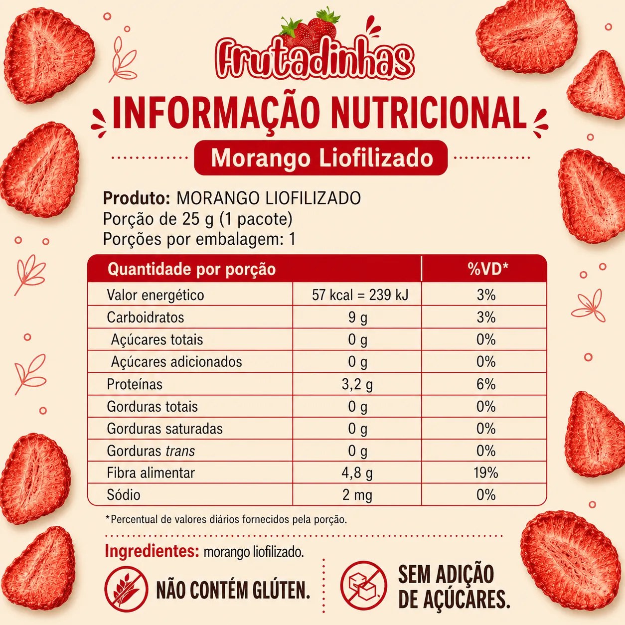 Kiwi + Morango - Liofilizado  - imagem 4