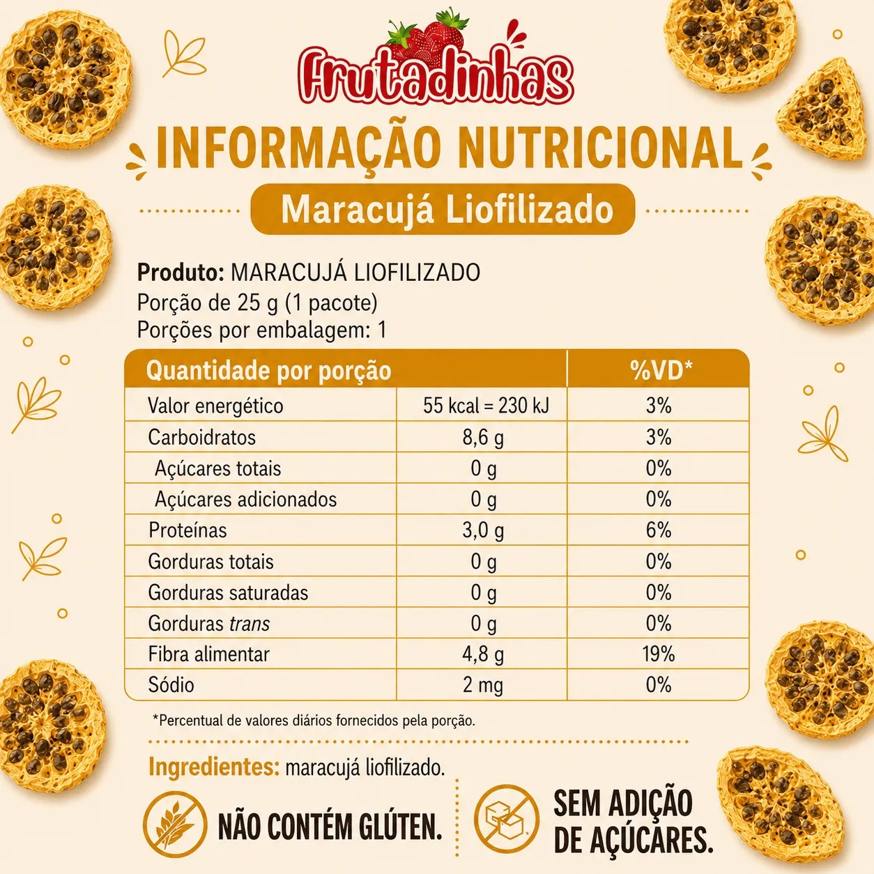 Framboesa + Maracujá - Liofilizado  - imagem 4