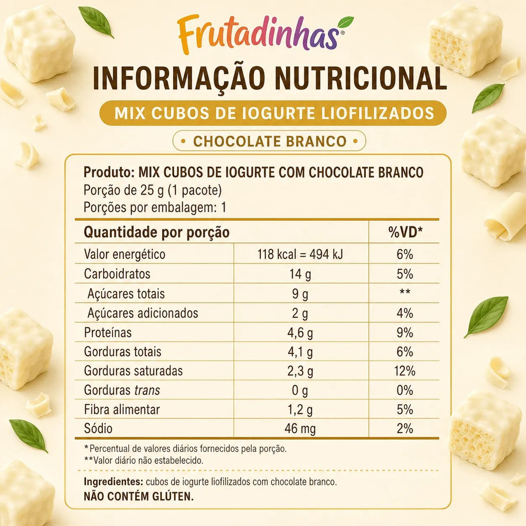 Mix Cubos de Iogurte Liofilizados - 3 sabores - imagem 6