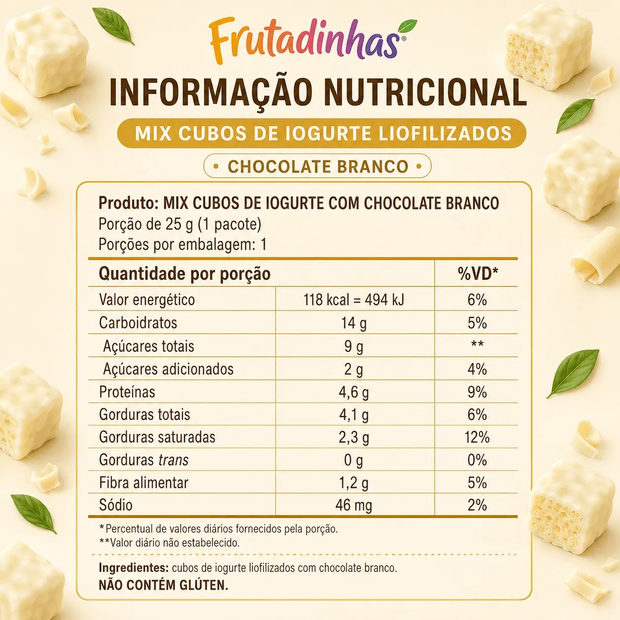 Mix Cubos de Iogurte Liofilizados - 3 sabores - imagem 6