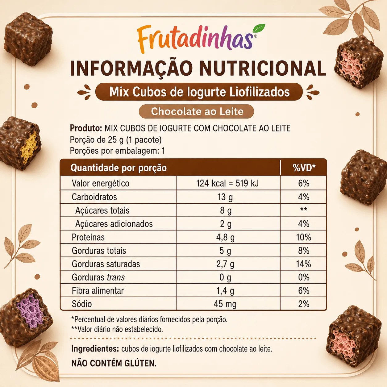 Mix Cubos de Iogurte Liofilizados - 3 sabores - imagem 7