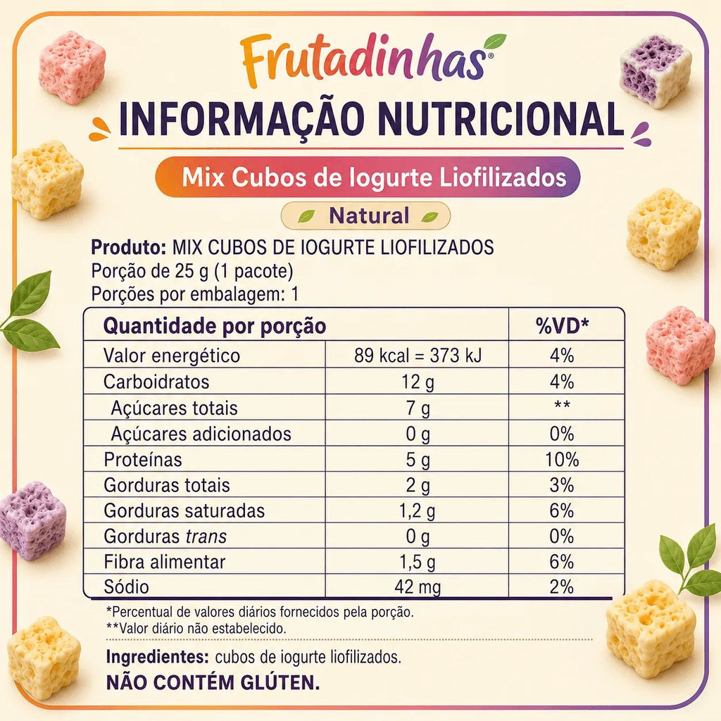 Mix Cubos de Iogurte Liofilizados - 3 sabores - imagem 8
